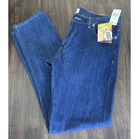 Naked and Famous Men's Jean New Frontier Selvedge Super Guy Blue Denim 40W/35L - Picture 1 of 7